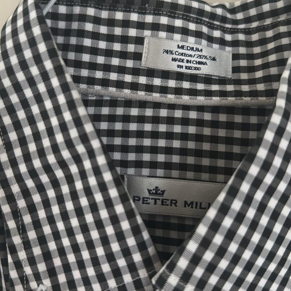 Peter Millar Check Button Down - image 1